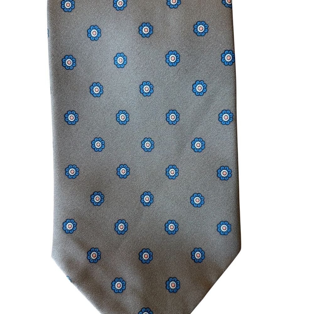 Gray Floral Patterned Men's Tie